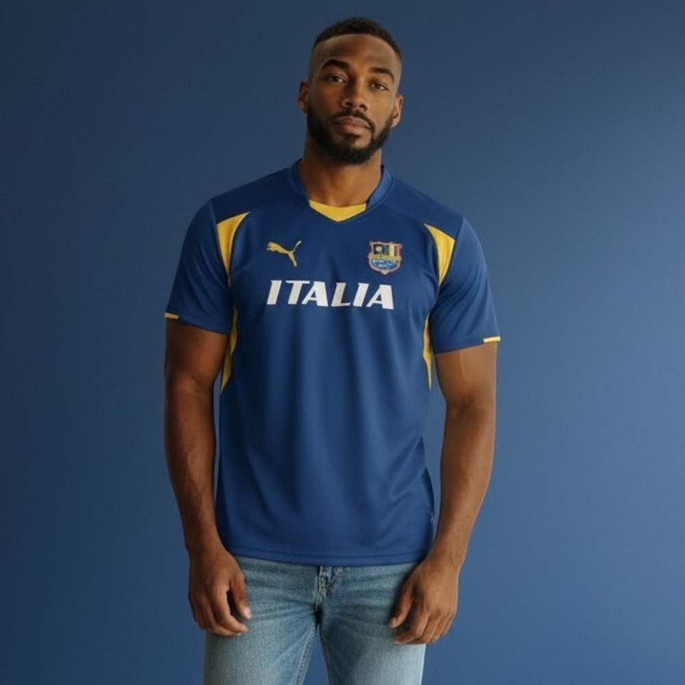 Italia Squadra Calcio #7 Soccer Jersey Italy National Team Youth Large 14/16